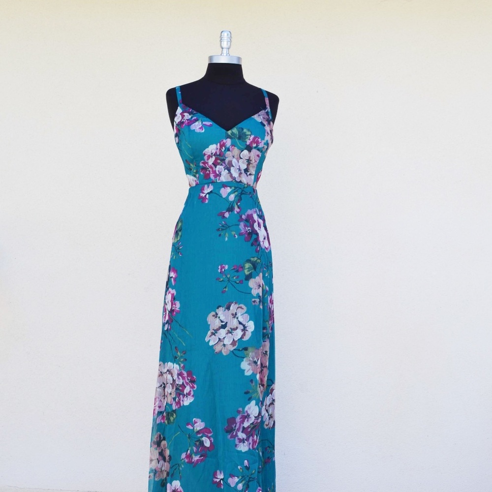 Multi-floral maxi dress